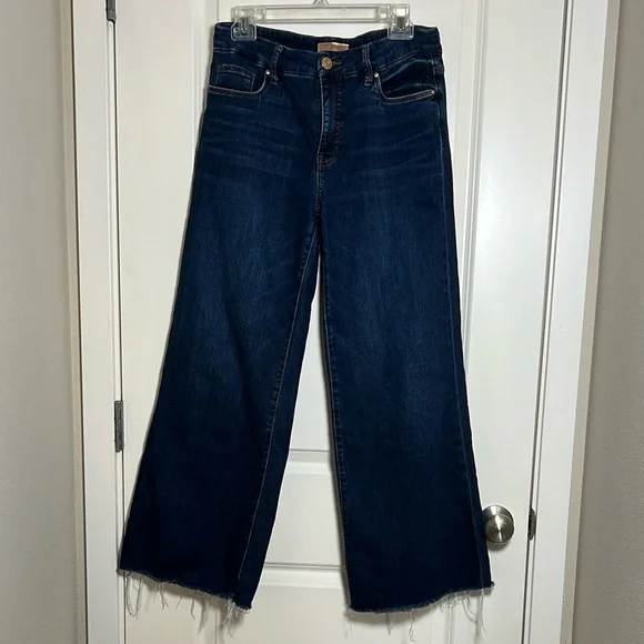 Kut From the Kloth High Rise Meg Fab Ab Wide Leg Blue Denim Jeans Size 6 - Picture 6 of 6
